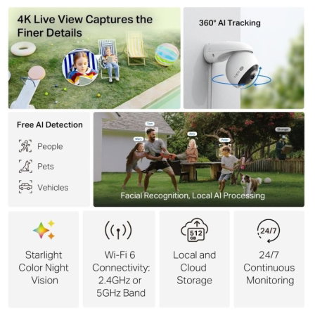 TP-Link Tapo C560WS Cámara de vigilancia 4K Blanco TP-Link Tapo C560WS Cámara de vigilancia 4K Blanco